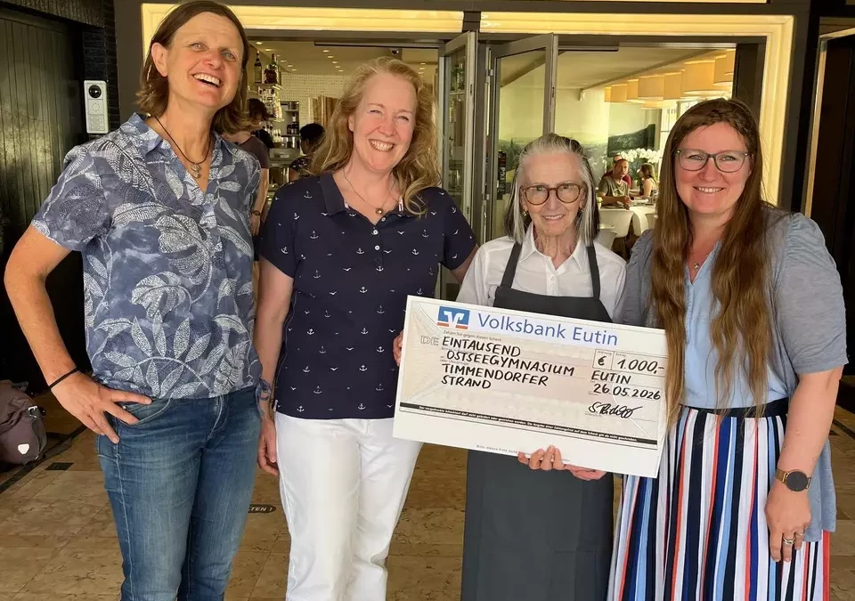 Der Verein der Freunde und Förderer des Ostsee-Gymnasiums freut sich über 1000 €!